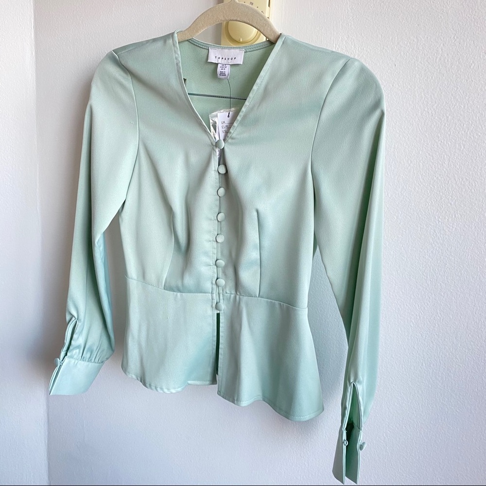 Top shop mint green Top NWT